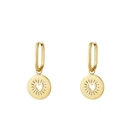 Oorbellen heartcoin