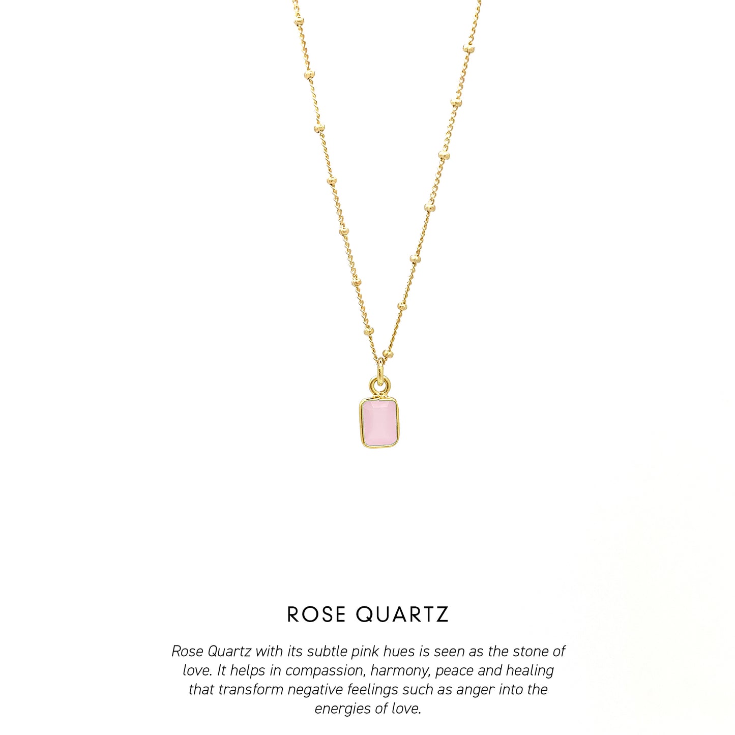 Rozekwarts collier