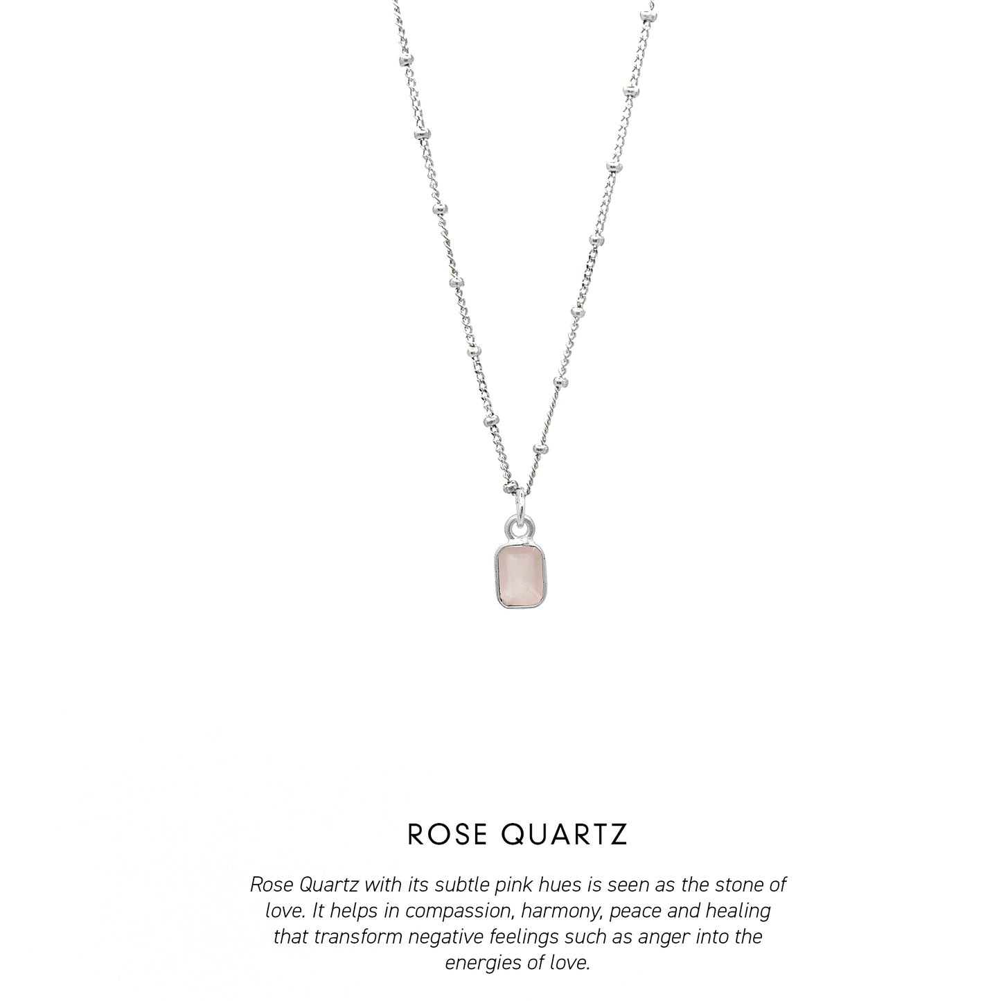 Rozekwarts ketting